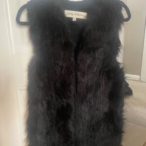 Sebby Collection Faux Fur Sweater Vest M